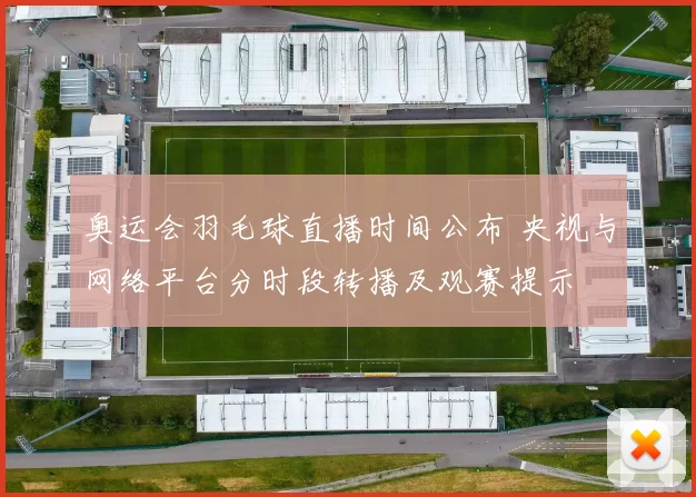 奥运会羽毛球直播时间公布 央视与网络平台分时段转播及观赛提示